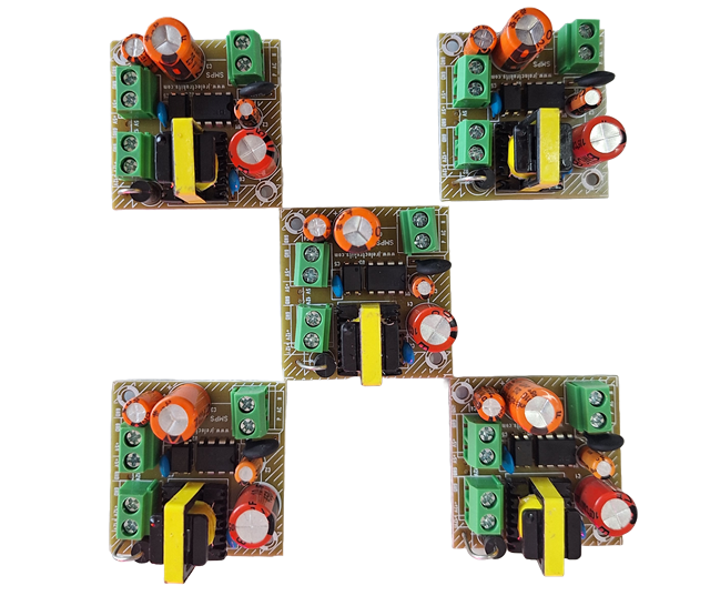 smps 12v+5v, 1a for iot projects- pack of 5